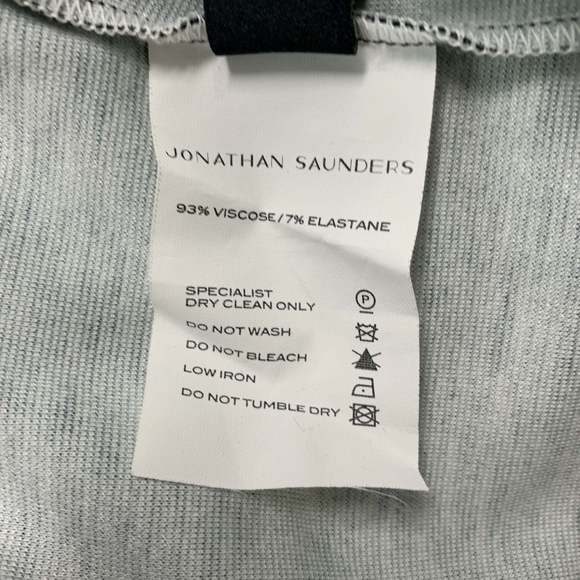 JONATHAN SAUNDERS Black, Purple & Green Viscose and Elastane Floral Dress - Picture 6 of 6